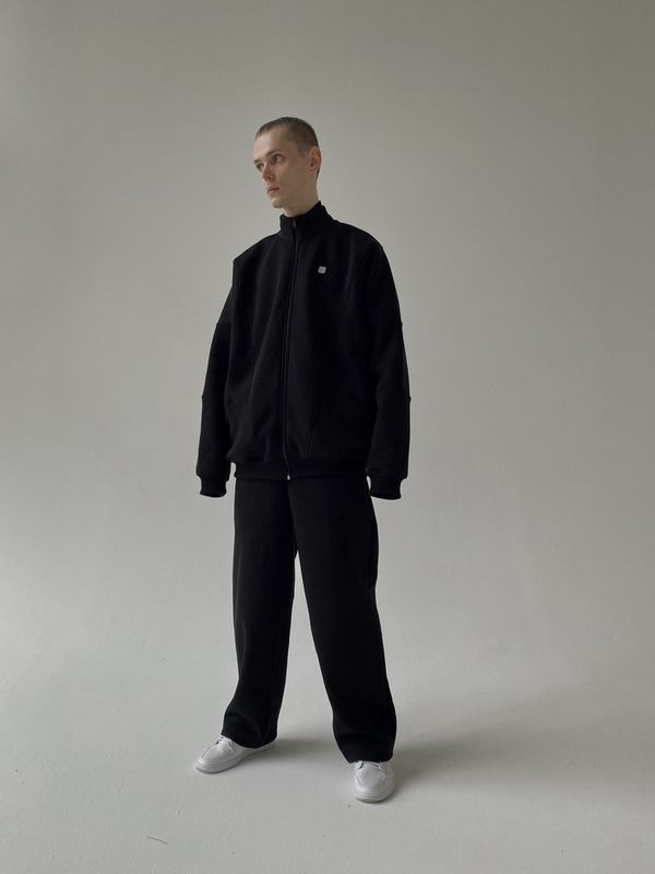 Брюки Wide Sweatpants черные - фото 5