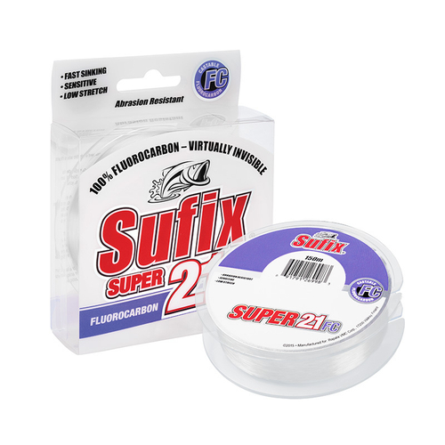 Леска SUFIX Super 21 Fluorocarbon прозрачная 150 м 0.28 мм 6,5 кг