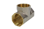 Тройник латунь никель Ду 20 (3/4") ВР/ВР 9007 ГОСТ 32585-2013 Aquasfera 9007-02