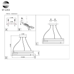 SL963.503.01 Люстра подвесная ST-Luce Белый/Белый LED 1*45W 4000K