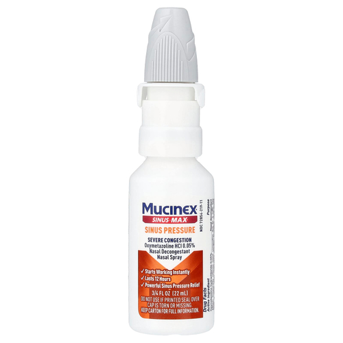 Mucinex, Sinus-Max, средство для устранения заложенности носа, 22 мл (0,75 жидк. унции)