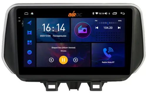 Магнитола для Hyundai Tucson 2018-2021 - AIROC 2K RI-2023 Android 12, Быстрая, QLed+2K, CarPlay, SIM-слот