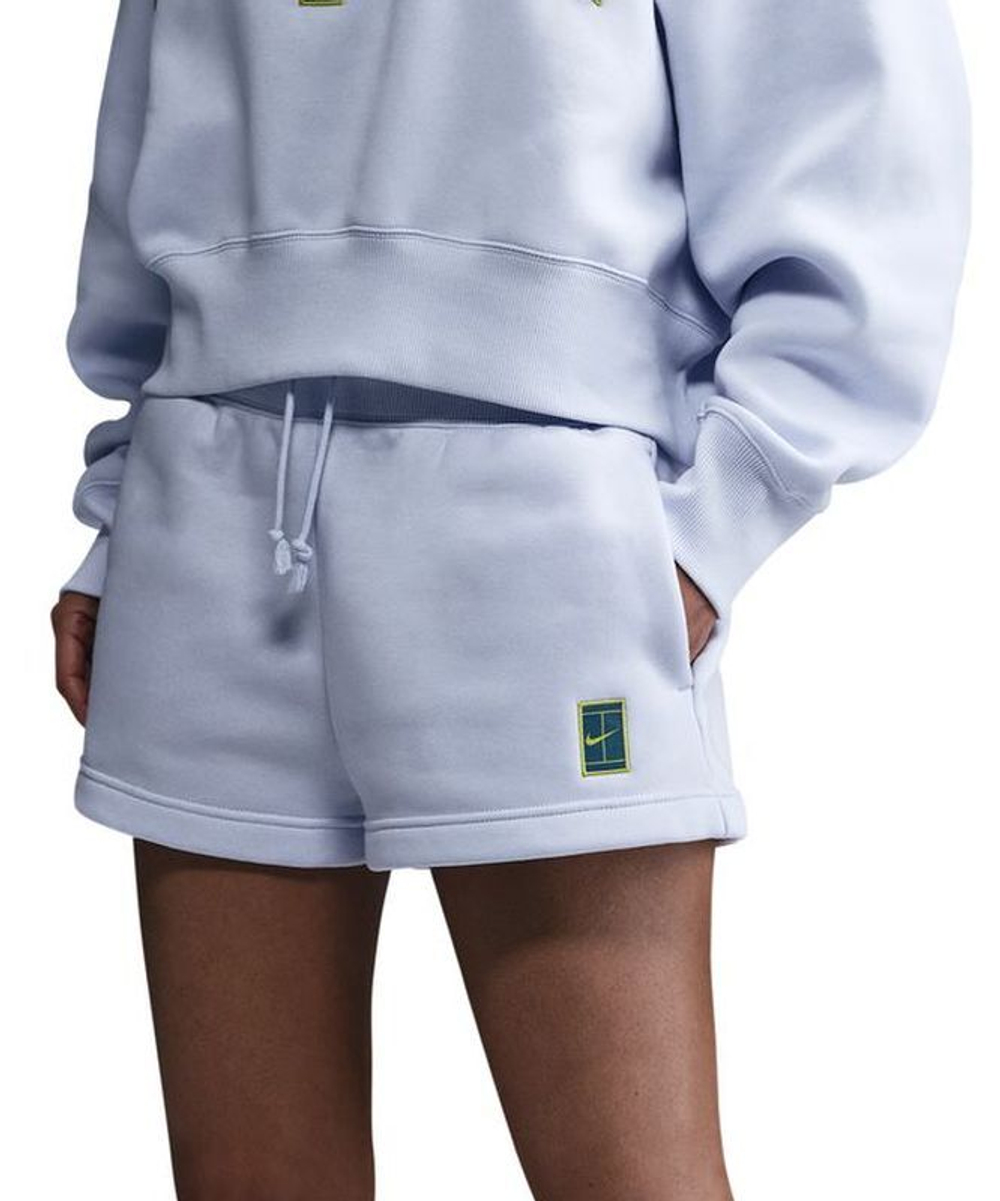 Женские Шорты теннисные Nike Court Heritage Phoenix Fleece - небесный