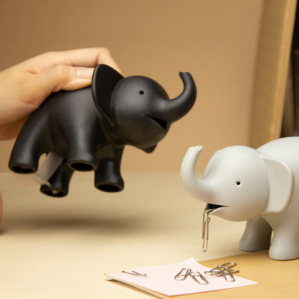 Диспенсер для скотча Qualy Elephant черный