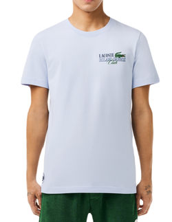 Мужская теннисная футболка Lacoste Roland Garros Edition Sport Cotton T-shirt - небесный