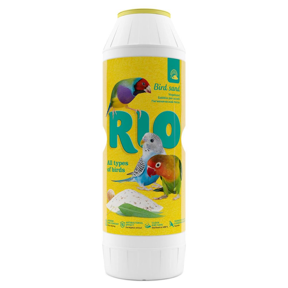 Наполнитель песок гигиенический RIO для птиц, банка - 2 кг