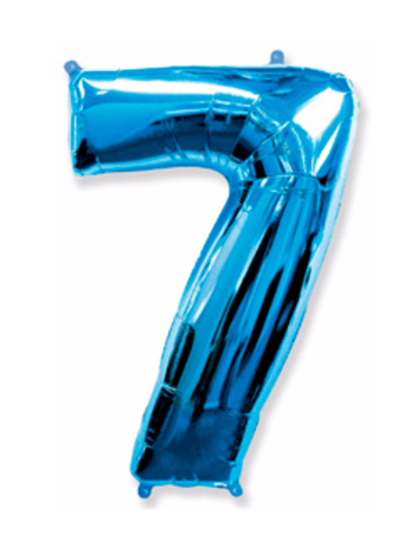 Цифра "7" синий