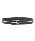 Двухсторонний кожаный ремень LOGO Tommy Hilfiger - черный(AW0AW15898)