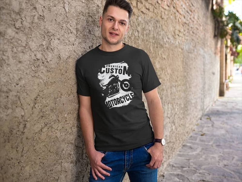 Футболка American Custom motorcycle фото
