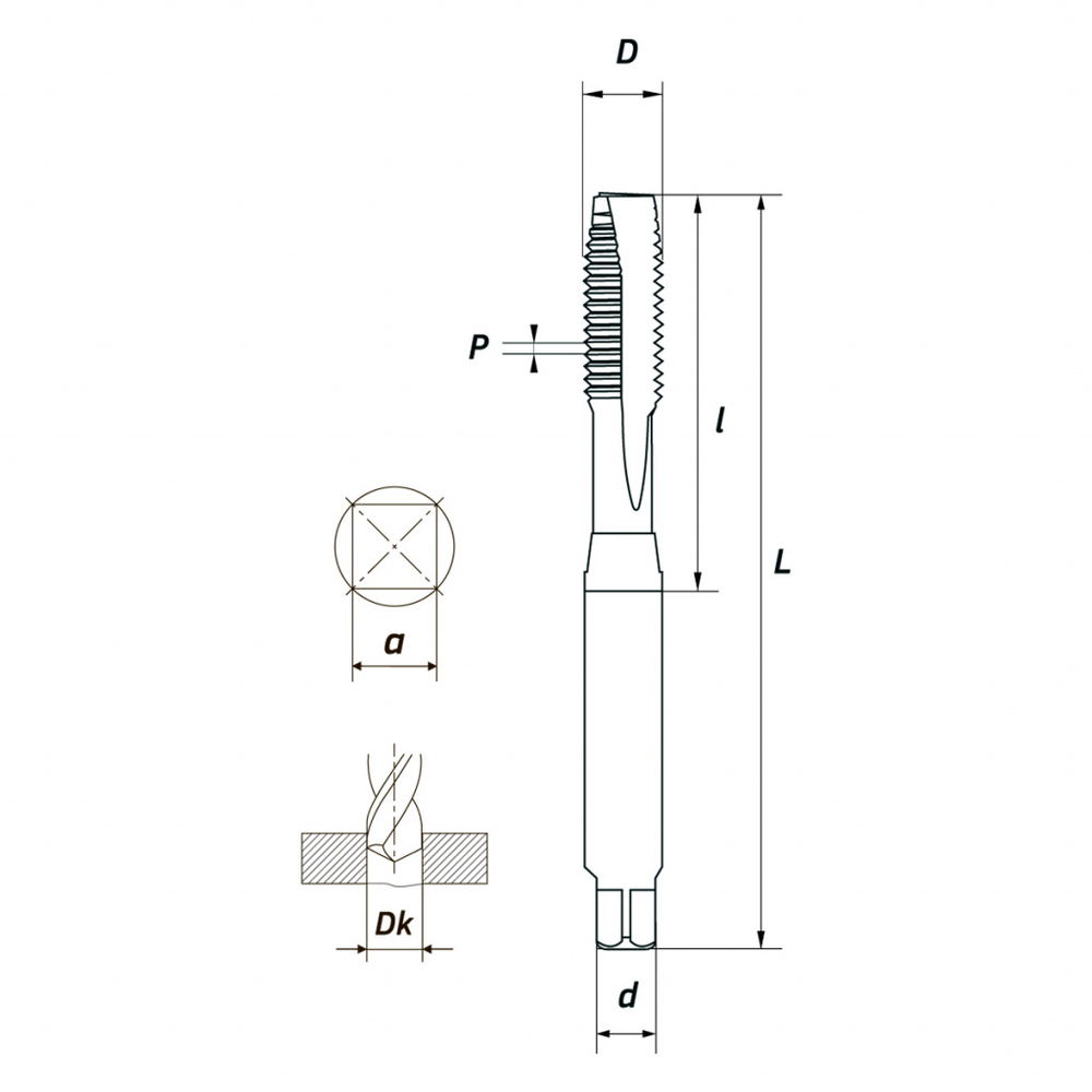 Метчик маш/руч M14X1.5 Гост 3266-81 сквозной (Р6М5)
