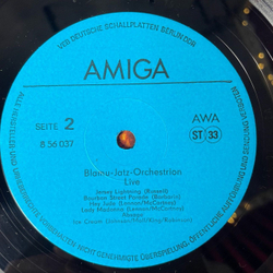 Винтажная виниловая пластинка LP Blamu Jatz Orchestrion Live (ГДР 1984)