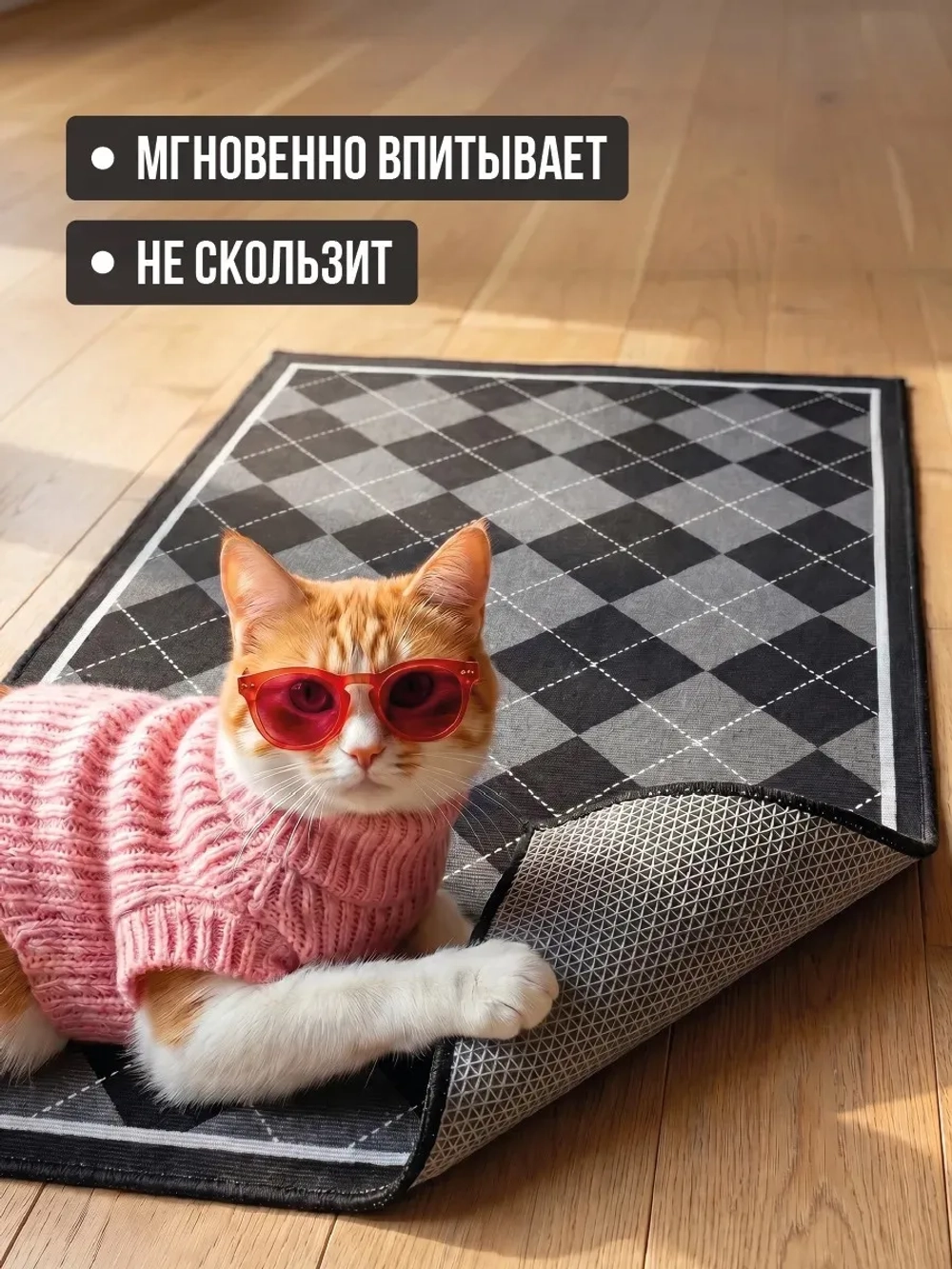 Коврик в прихожую придверный Classic grid