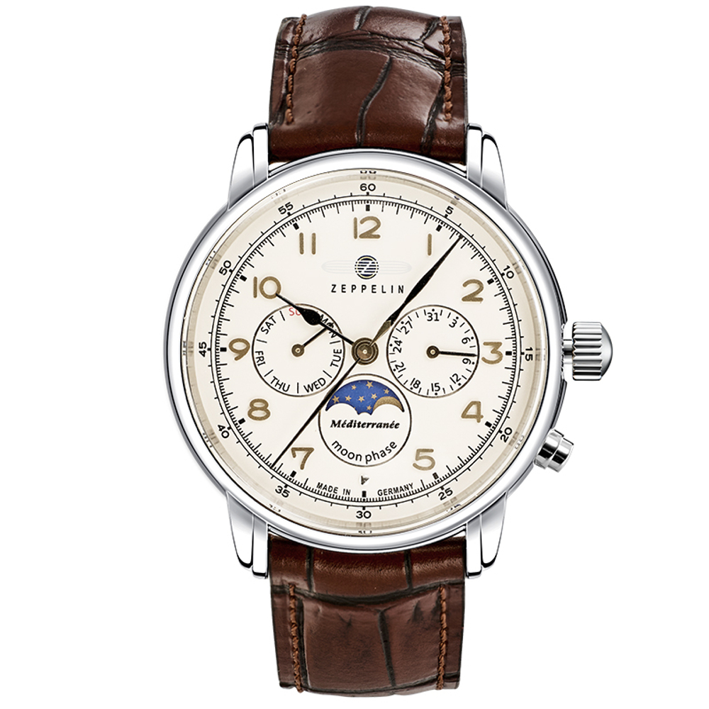 ZEPPELIN Mediterranean Collection Quartz Movement Men"s Watches Watch Mother of Pearl Color Watch Dial