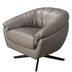 Вращающееся кресло Angel Cerda 5138 из серой кожи