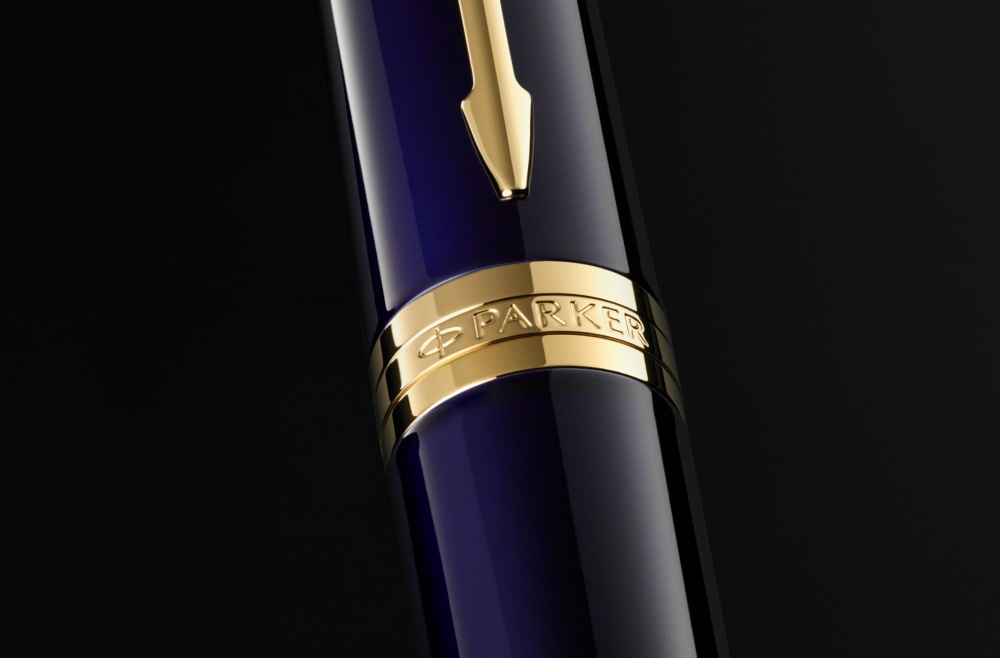 Перьевая ручка Parker "Ingenuity Blue GT" перо: F, цвет чернил: blue/black, в подарочной упаковке.