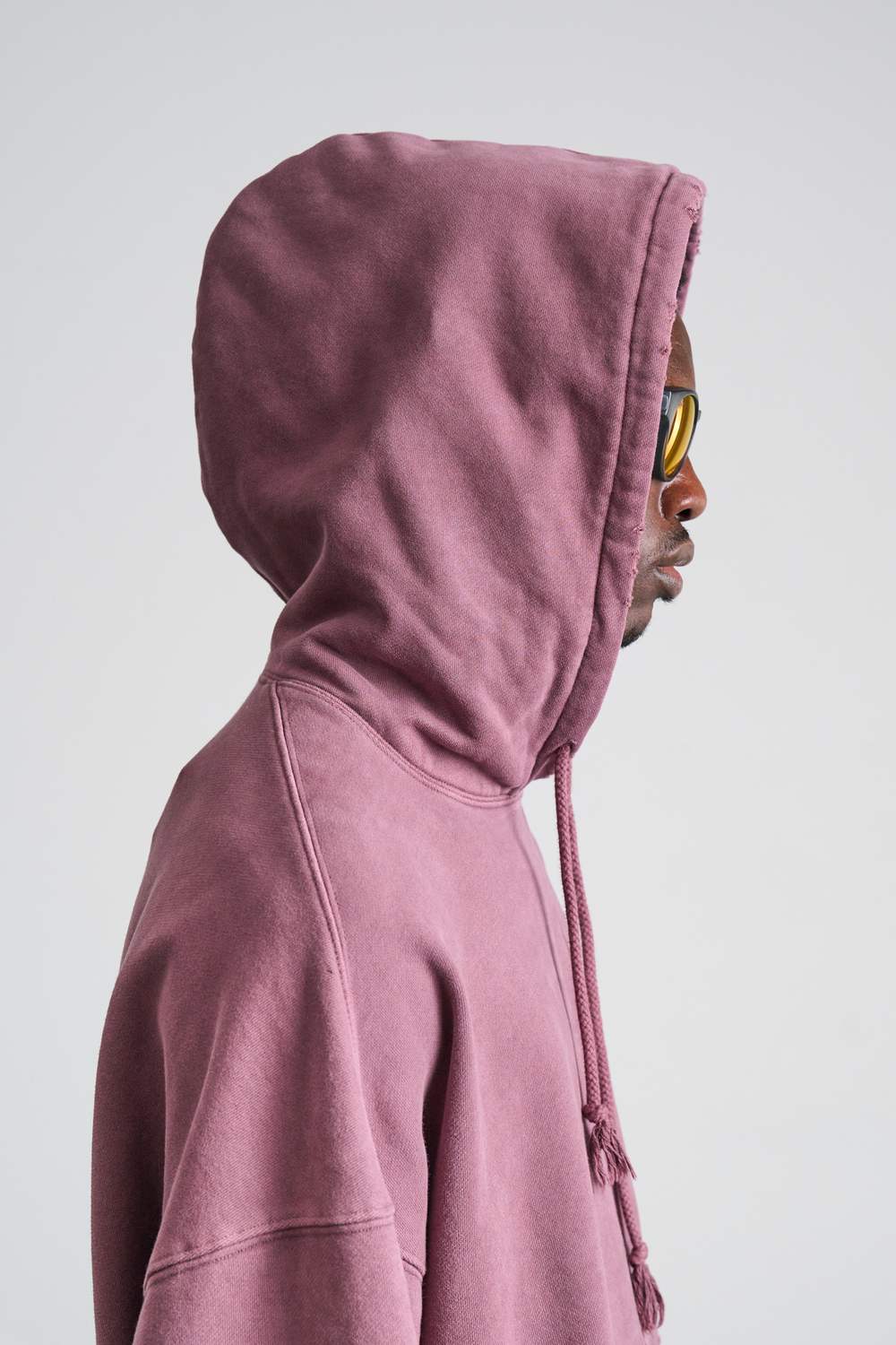 Худи Nothomme Monterest Vintage Washed Distressed Hoodie "Black Plum Purple Spot"