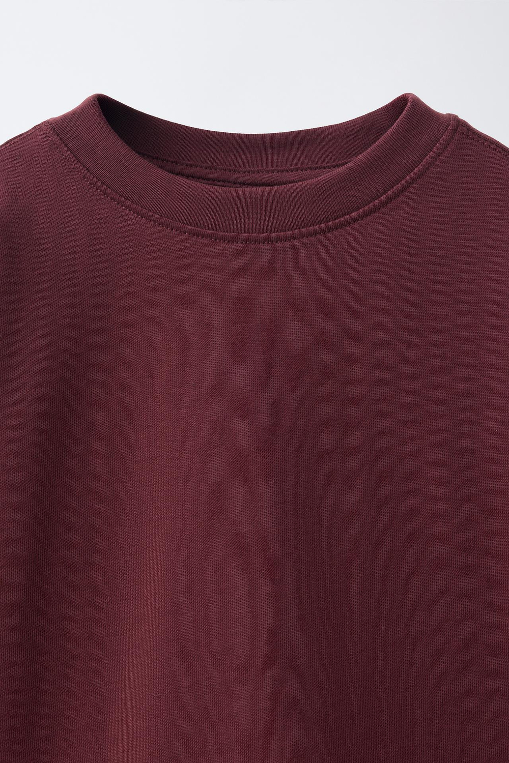ZARA ОДНОТОННЫЙ ЛОНГСЛИВ, ТЕМНО-РОЗОВЫЙ