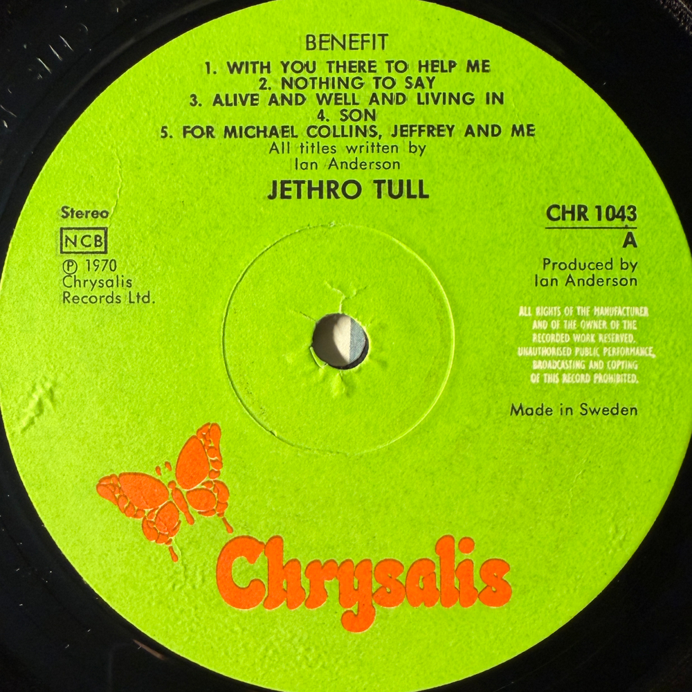 Jethro Tull ‎– Benefit (Швеция)Т