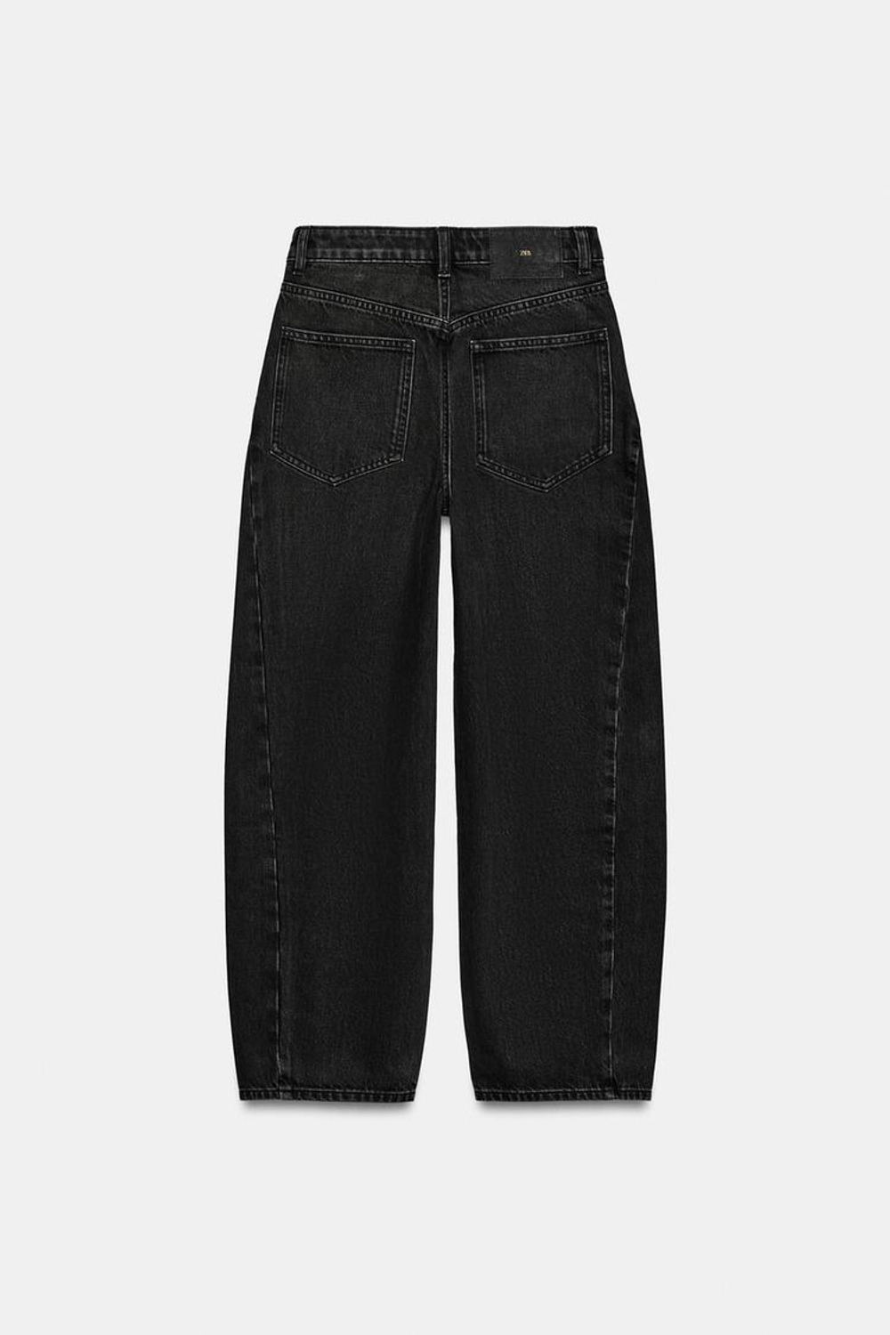 ZARA ДЖИНСЫ Z1975 BARREL С ВЫСОКОЙ ПОСАДКОЙ, ЧЕРНЫЙ