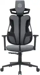 Кресло Cactus CS-CHR-DUO серый/черный с подголов. крестов. сталь пластик черный