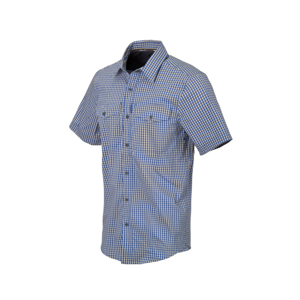 Рубашка Helikon-Tex Covert Concealed Carry Short Sleeve Shirt Royal Blue Checkered (L, Royal Blue Checkered)