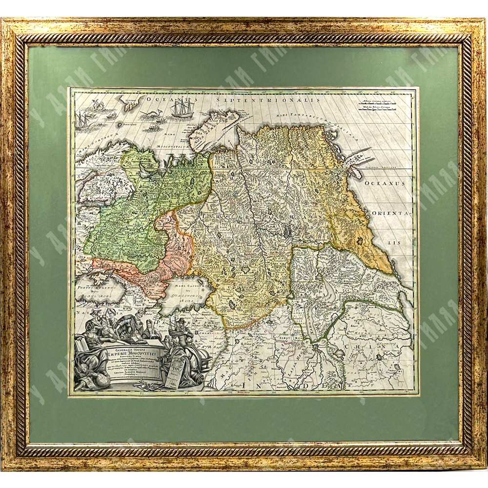 Гоманн И. Б. Карта всей Московской Империи. Гравюра. 1728