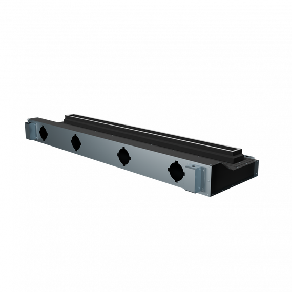 Flexag RAN-1-1000-30-B щелевой диффузор с низкопрофильной КСД под натяжной потолок, черный