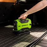 Компрессор автомобильный аккумуляторный Greenworks Арт. 3400807UA, 24V / 12V (от прикуривателя автомобиля), c АКБ 2Ач и ЗУ в сумке