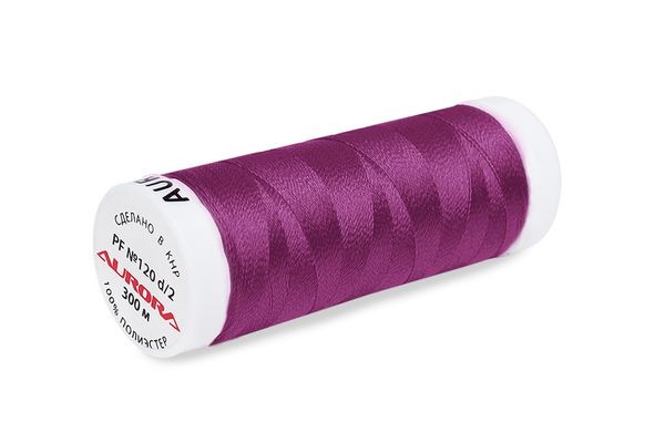 Нитки для креативных работ Aurora №120, 300 м, цв. PF136, 5 катушек