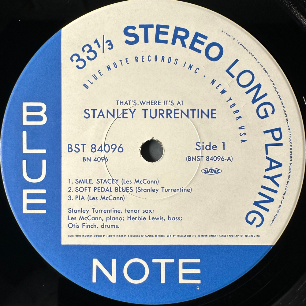 Stanley Turrentine ‎– That's Where It's At (Япония 1992г.)