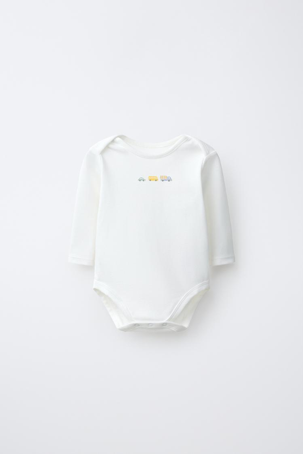 ZARA НАБОР ИЗ 5 БОДИ С ПРИНТОМ МАШИНОК, СИНИЙ