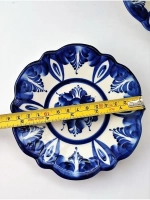 Блюдце фарфоровое для сервировки Гжель