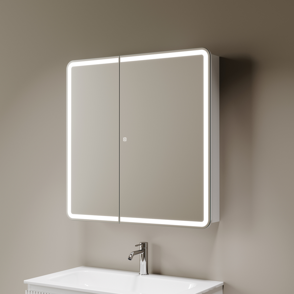 Зеркальный шкаф с LED подсветкой Sancos Diva 800х149х800, DIV800, арт. DIV800