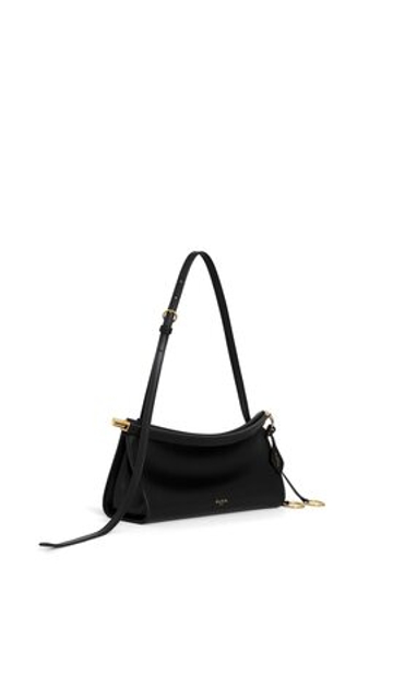 ALAÏA МАЛЕНЬКАЯ СУМКА LE CLICK EAST WEST ИЗ НАТУРАЛЬНОЙ КОЖИ, ЧЕРНЫЙ