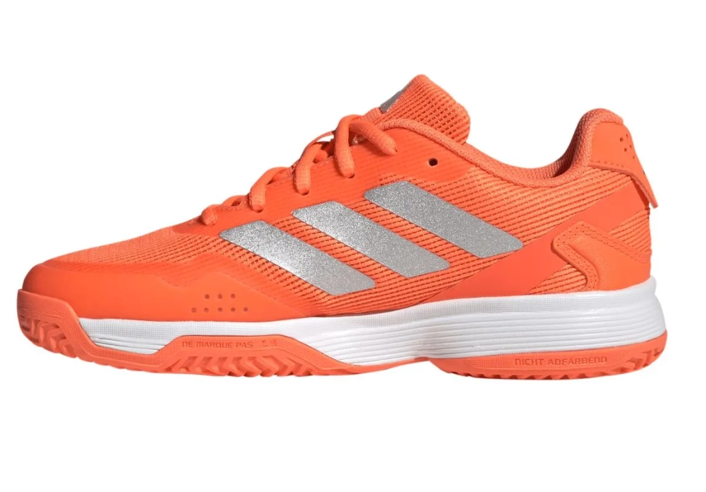 Детские теннисные кроссовки Adidas Ubersonic K - lucid orange/silver metallic/cloud white