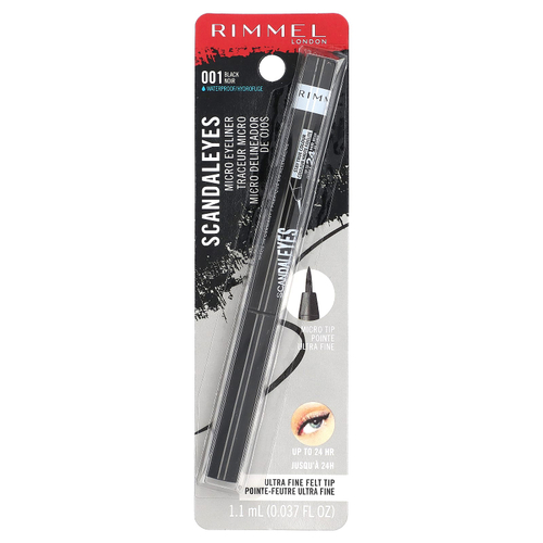Rimmel London, Skindaleyes, подводка для глаз, 001 черный, 1,1 мл (0,037 жидк. унции)