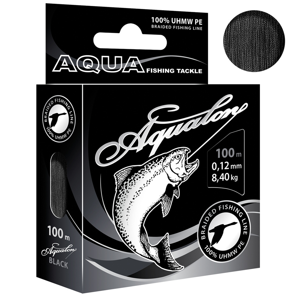 Плетеный шнур для рыбалки lon Black 0,12mm 100m