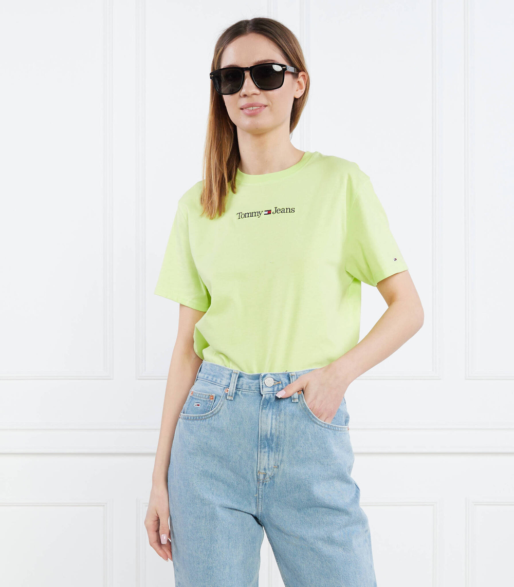 Футболка SERIF LINEAR Tommy Jeans - лимонный(DW0DW15049)