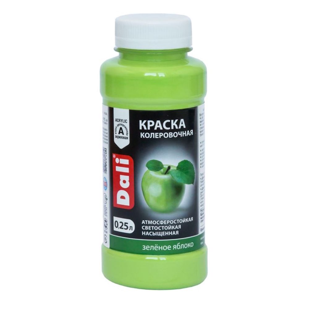 Краска-колер  DALI зеленое яблоко  0,25л (Рогнеда)