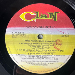 Винтажная виниловая пластинка LP Adriano Celentano, Адриано Челентано, I Miei Americani (Tre Puntini) 2 (Италия 1986)