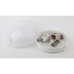 Светильник ЭРА НБП 06-60-102 с фото-шумовым датчиком Сириус IP54 E27 max 60Вт D220 круглый белый акустический | Светильники ЖКХ IP54
