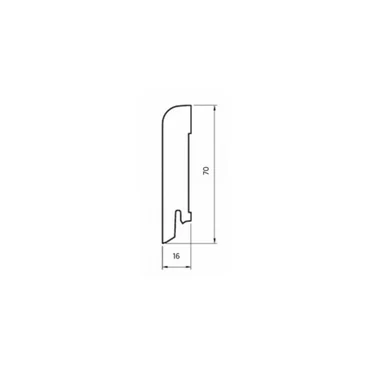 Плинтус ОКА массив ольхи 70x16x2150 мм