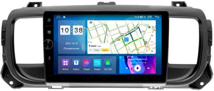 Магнитола для Peugeot Traveller/Expert, Citroen SpaceTourer/Jumpy, Opel Zafira Life/Vivaro - Parafar PF555LHDAV на Android 12, Быстрая, CarPlay, 4G SIM-слот