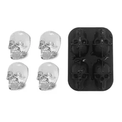 Форма для льда "Череп" 4 ячейки 11,3*8 см h4,5 см силикон Skull B'Guys P.L.- Barbossa