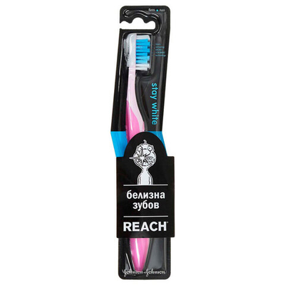 Зубная щетка Reach Stay white жесткая