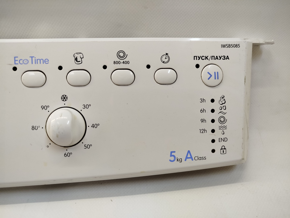 404 Панель и модуль индикации для стиральной машины Indesit IWSB5085 / 16200227301 / SW: 03.00.06 б/у