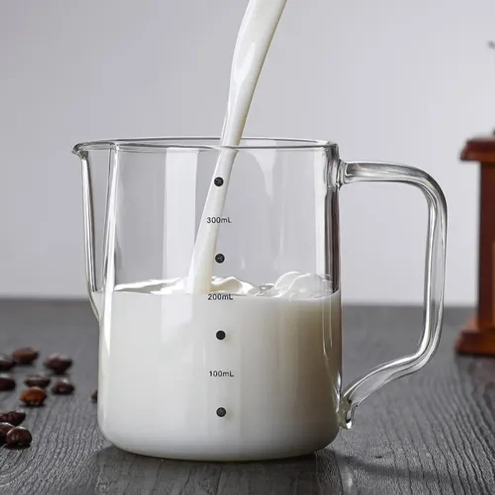 Питчер молочник 400 мл Coffee Art d 8 см h10 см стекло с мерн. риск. P.L.- Barbossa