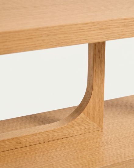 Стеллаж Aduma из дубового шпона натурального цвета,160 x 65 см