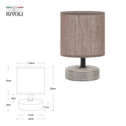 Настольная лампа Rivoli Eleanor 7070-502 1 * Е14 40 Вт керамика кофейная | Настольные лампы Rivoli