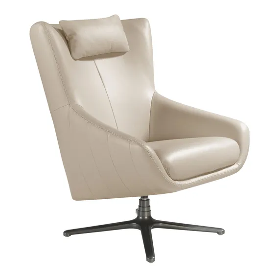 Крутящееся кресло Angel Cerda 5090, бежевая кожа